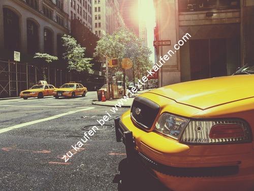 Gelbes Taxi Frontaufnahme