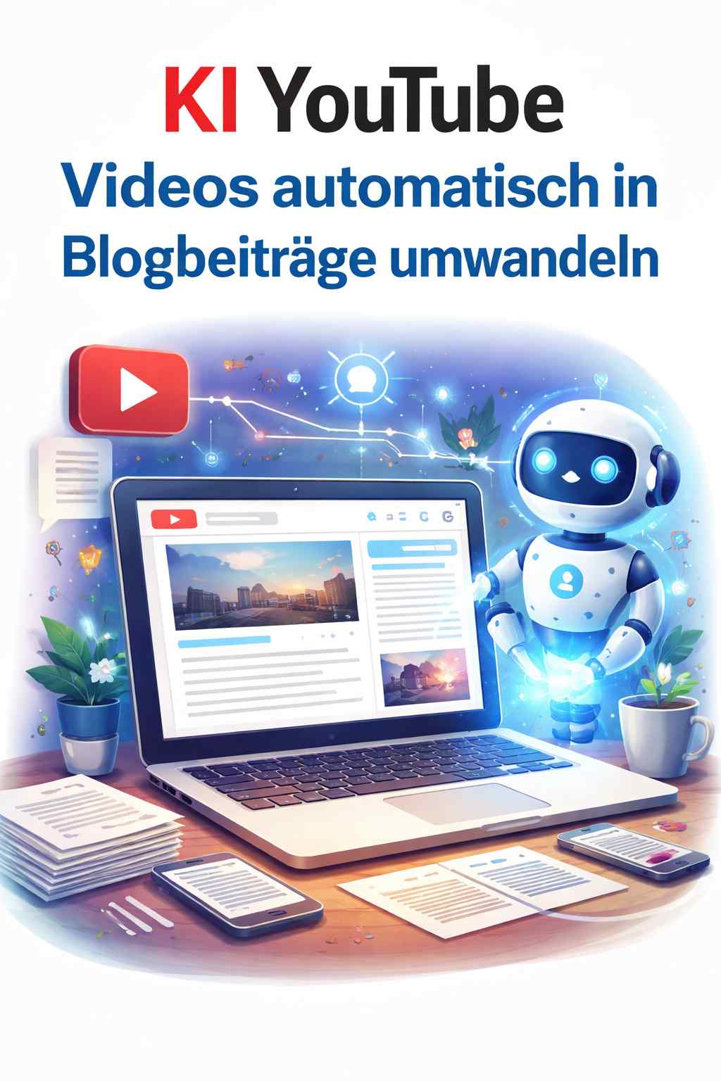 KI YouTube: Wandeln Sie Ihre YouTube-Videos ganz einfach in Blogbeiträge um
